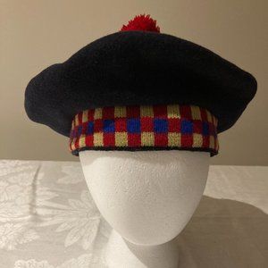 QUEENS U TAM O’Shanter Scottish Wool beret pompom